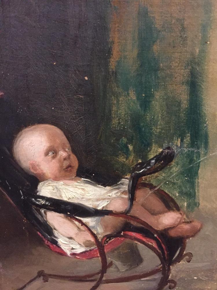Baby in a rockingchair