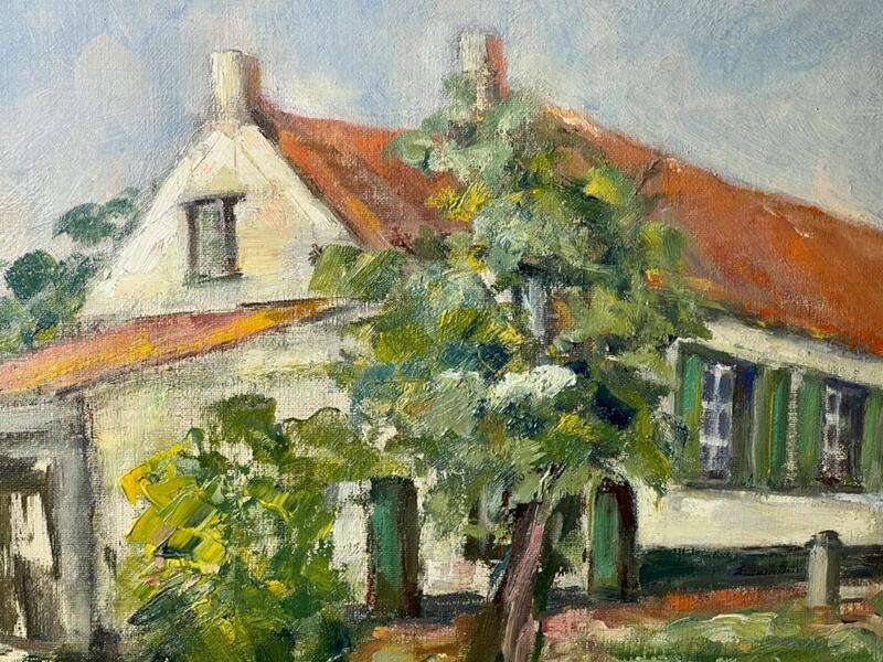 Cottage in the summertime ( oil on canvas)