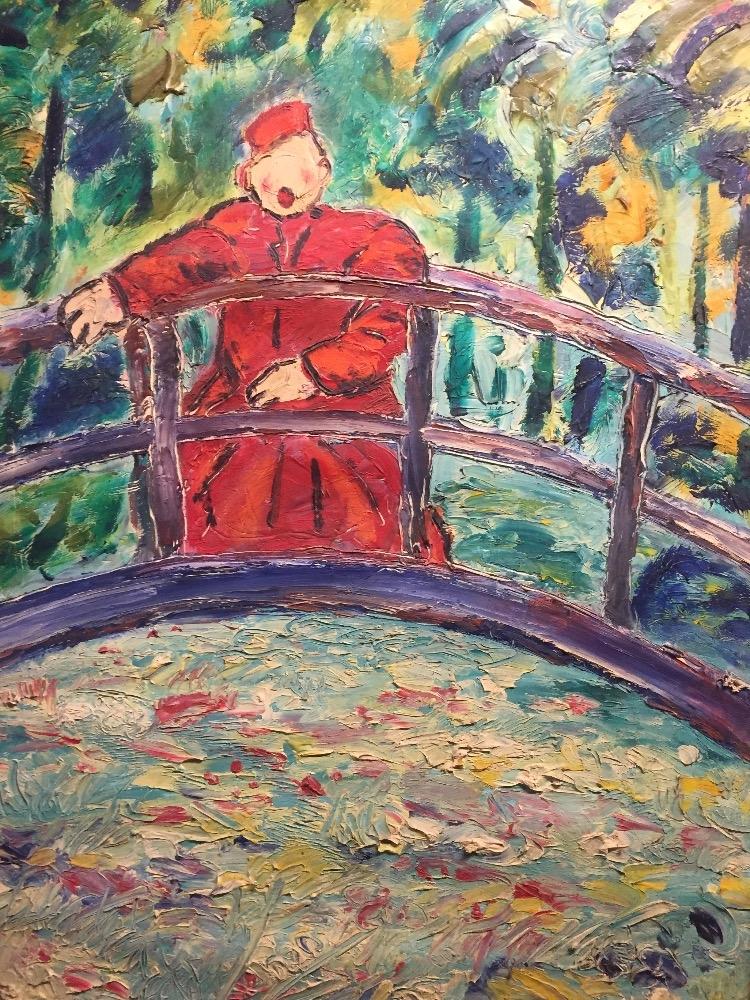 Man in red in Giverny 