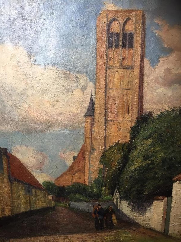 The church of Damme ( oil on canvas)