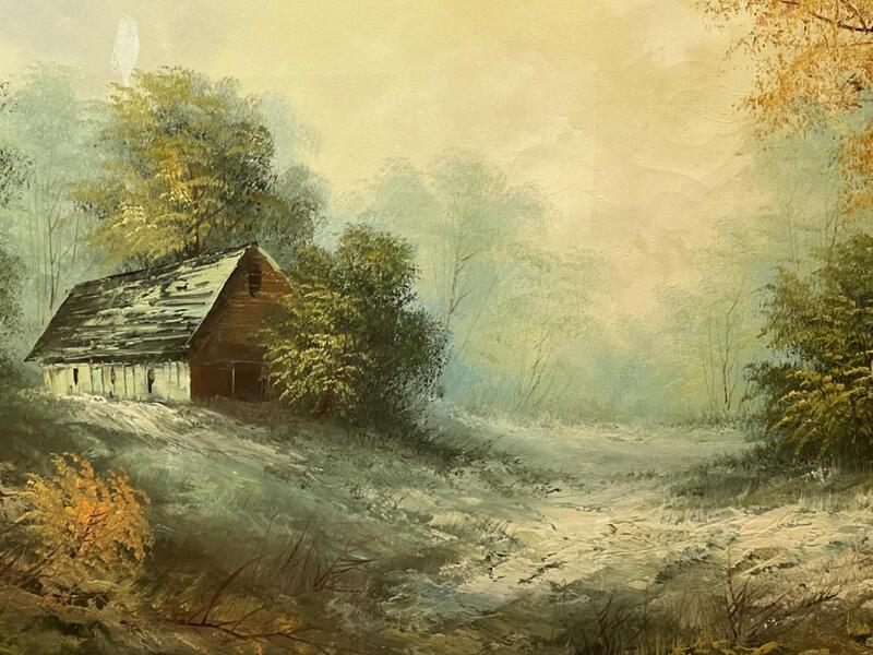 The house in the forest  ( oil on canvas )