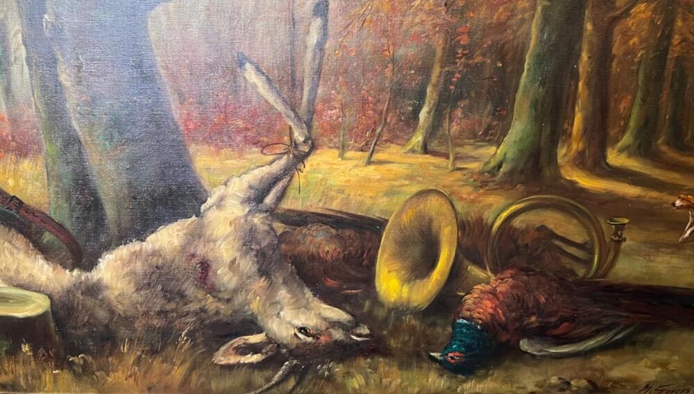 The hunt ( oil on canvas )