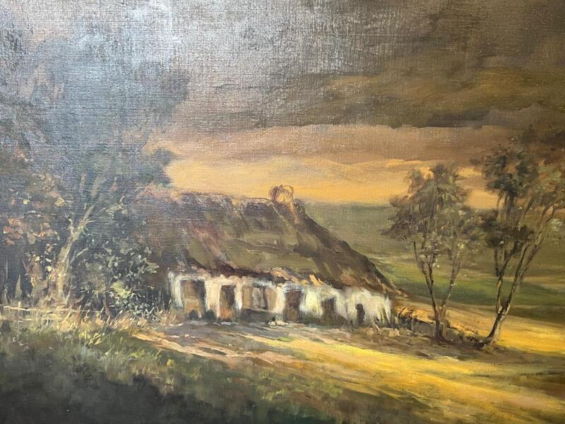 The village ( oil on canvas )