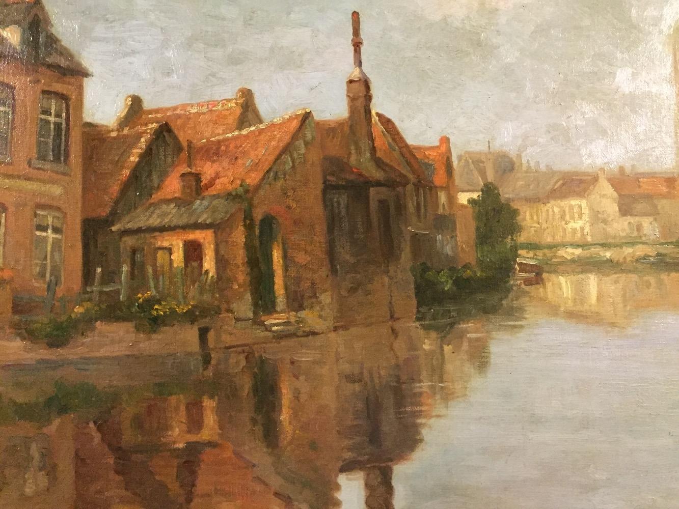 Houses at the canal in Bruges