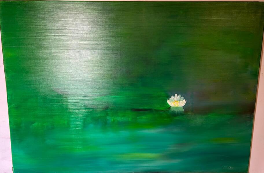 Waterlillies ( 4 x  oil on canvas )