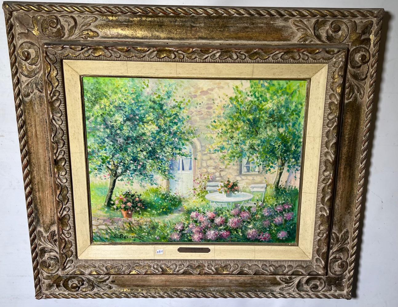 The garden in the summertime ( oil on canvas )