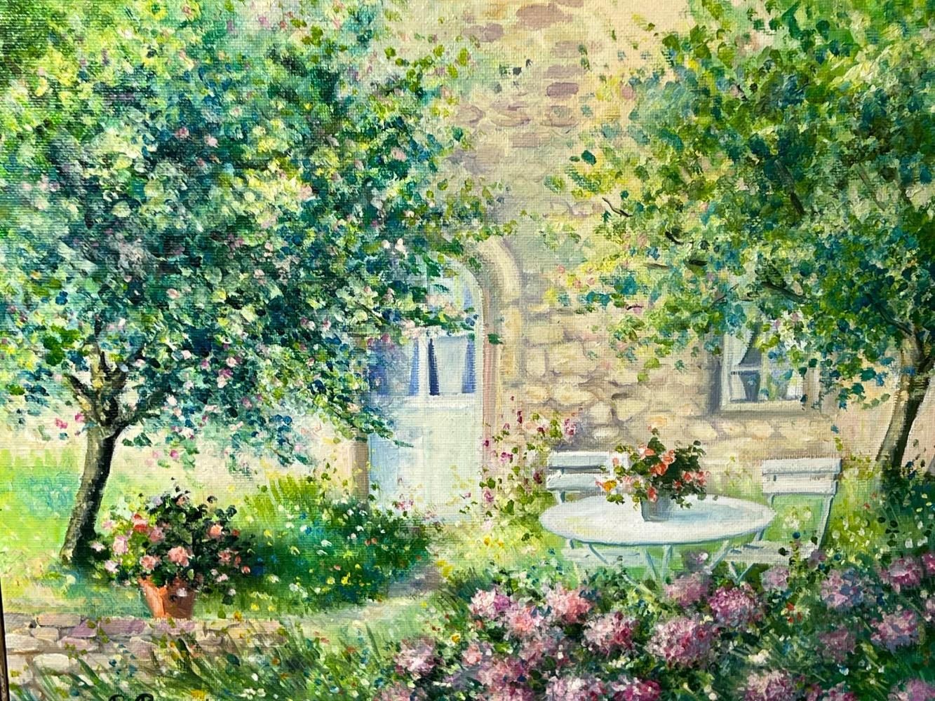 The garden in the summertime ( oil on canvas )