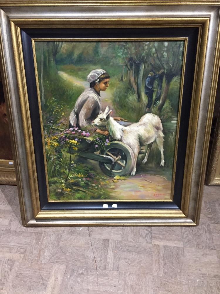 Girl with goat