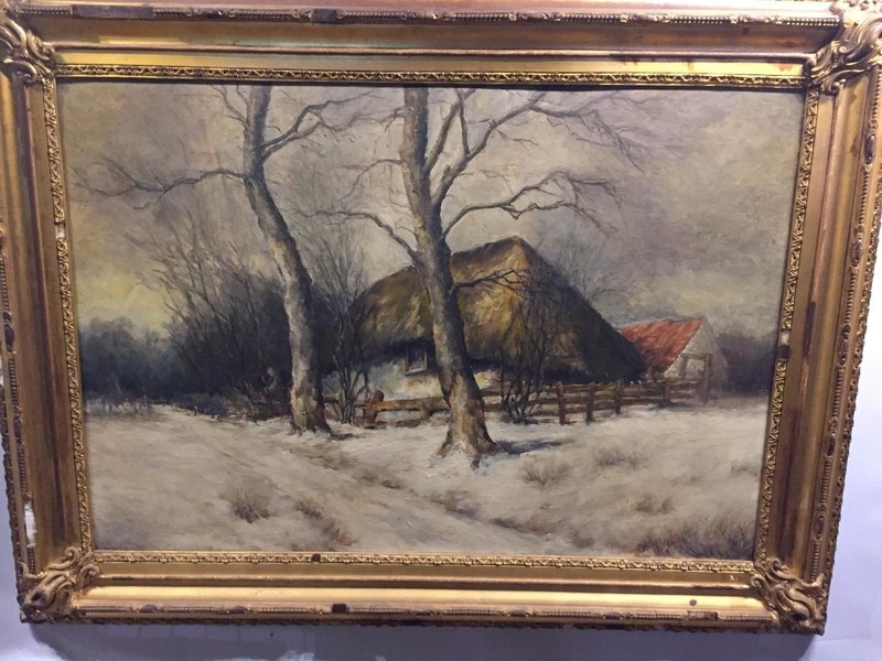 Farm in the snow