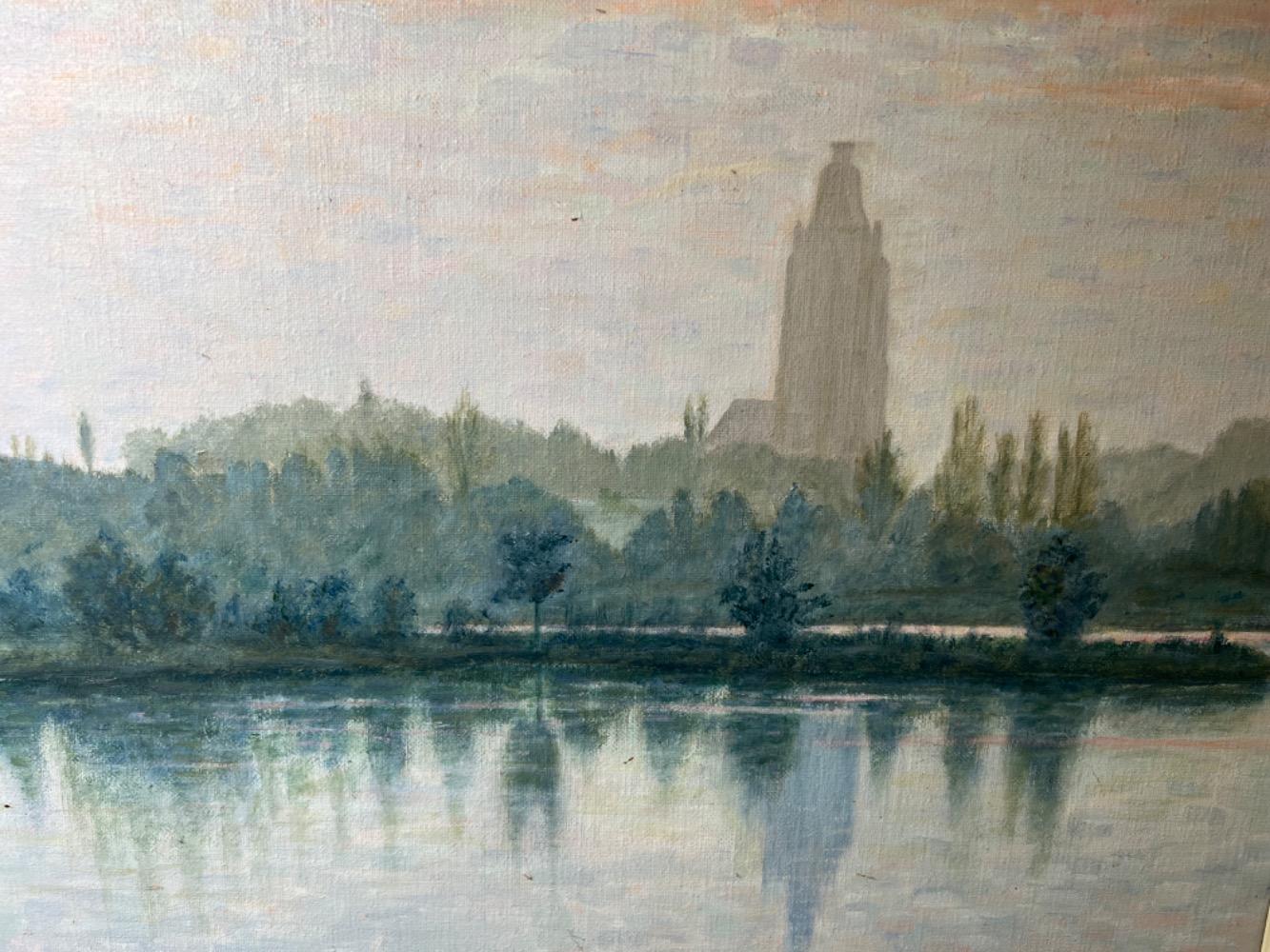 Panoramic view of Bruges ( oil on canvas )