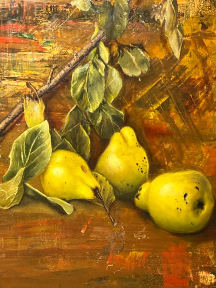 Stillife with pears ( oil on board )