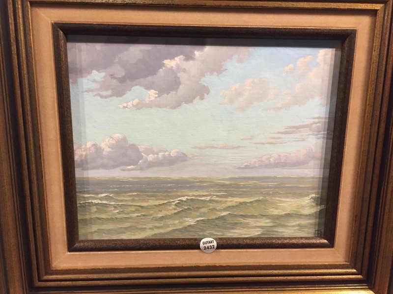 The cloudy sky