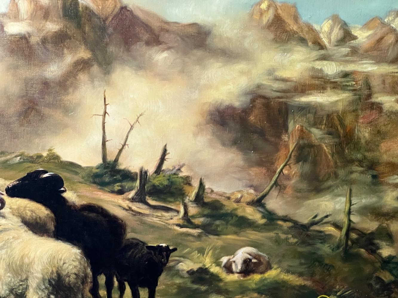 The good shepherd ( oil on canvas )