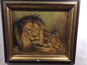 the lion family (oin on canvas)