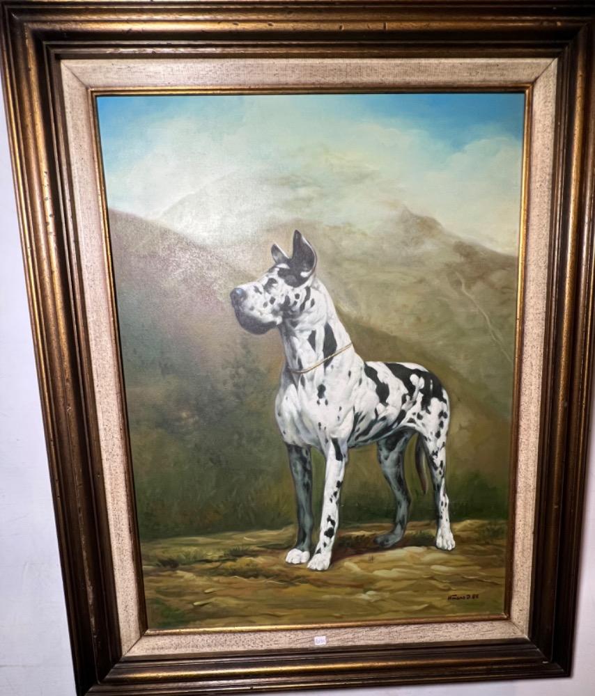 The proud dog ( oil on canvas )