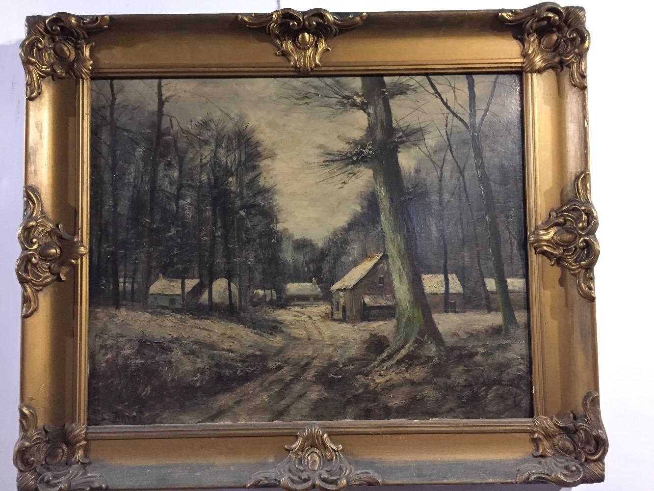 Village in the snow
