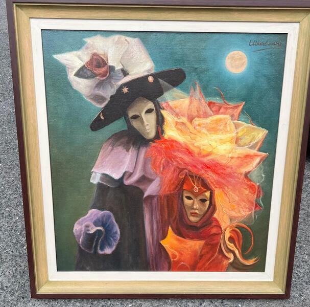Carnival in Venice ( oil on canvas )