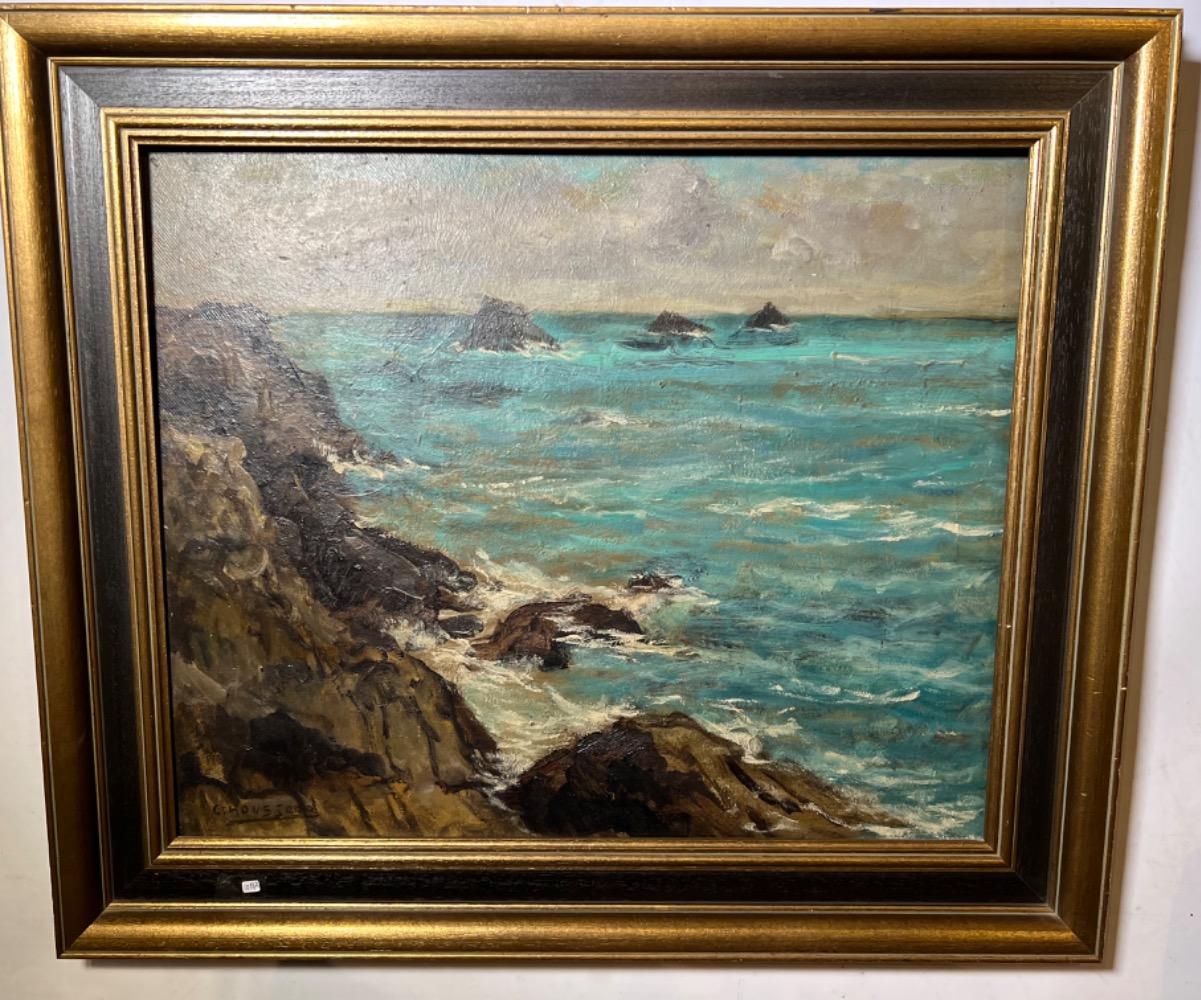 Camaret , la pointe de Pen -Hir ( oil on board)