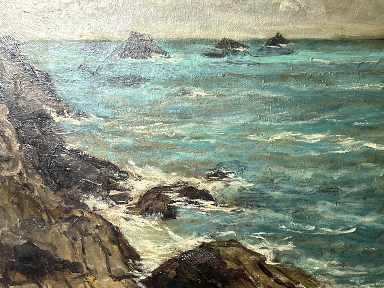 Camaret , la pointe de Pen -Hir ( oil on board)