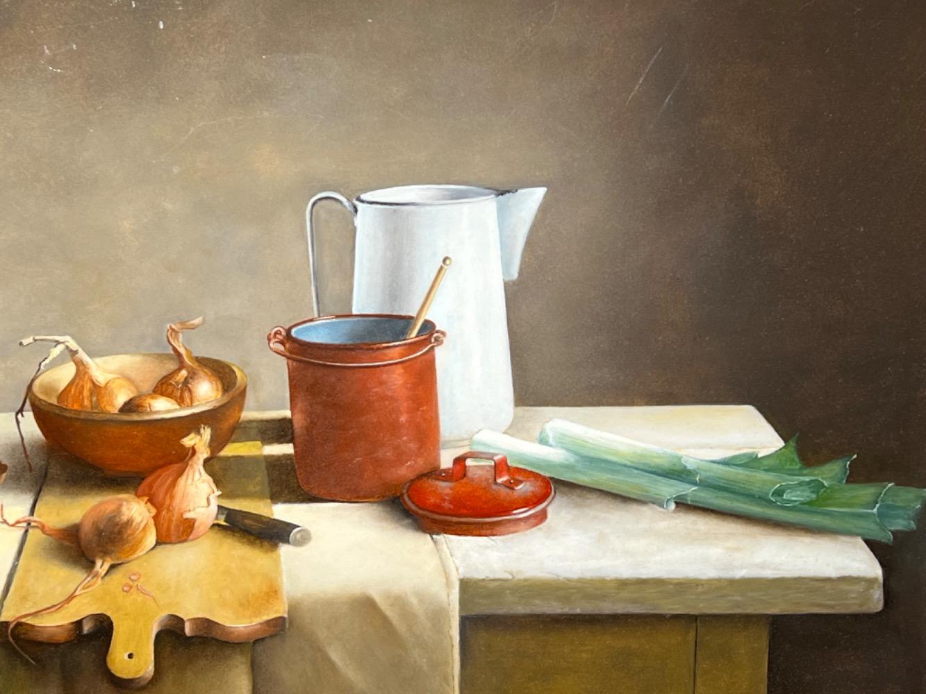 Soup time ( oil on panel )