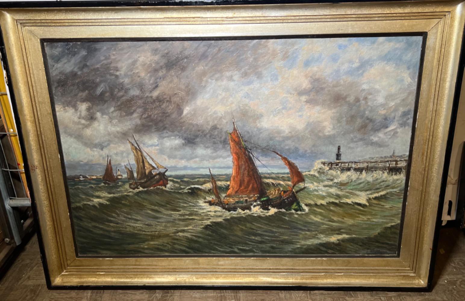 Boats coming home ( oil on canvas )