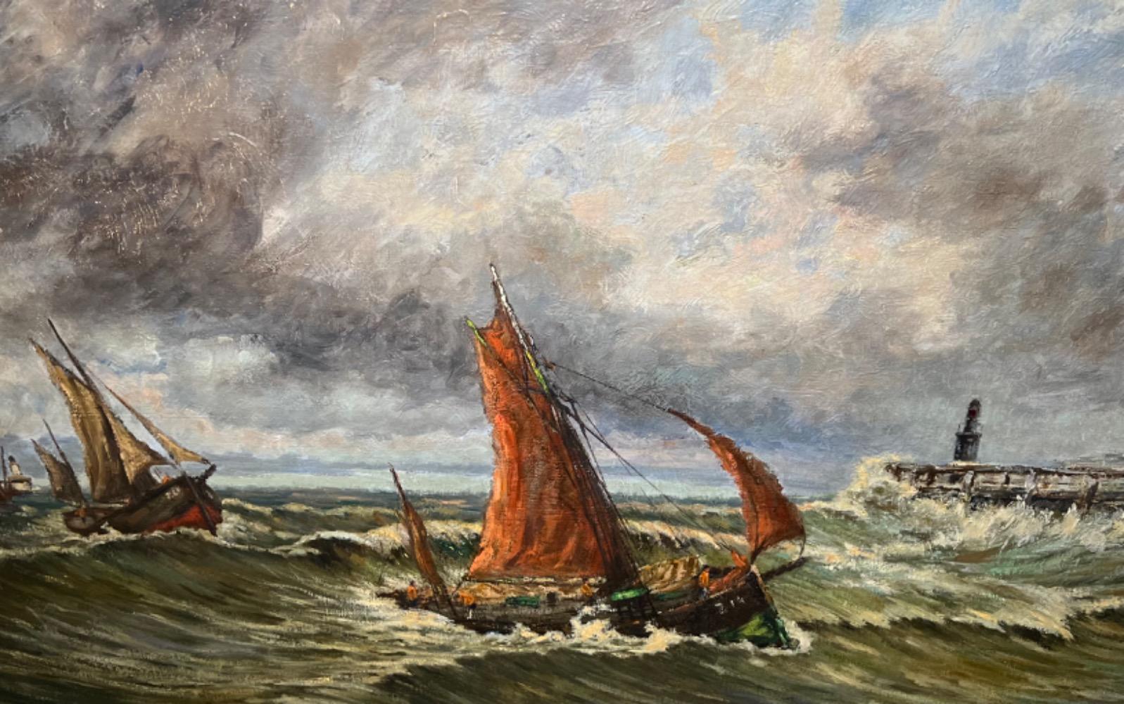 Boats coming home ( oil on canvas )