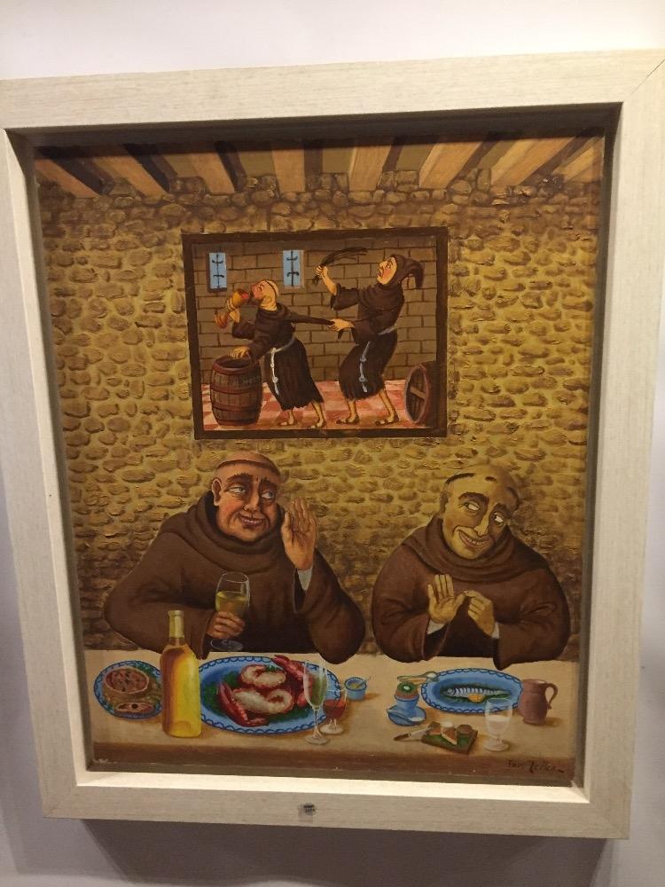 Partying monks