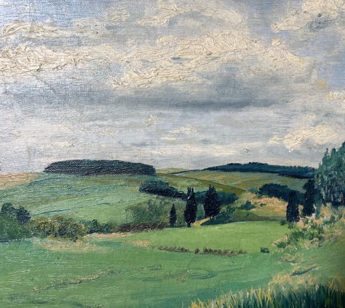 Landscape in the South of France ( oil on canvas)