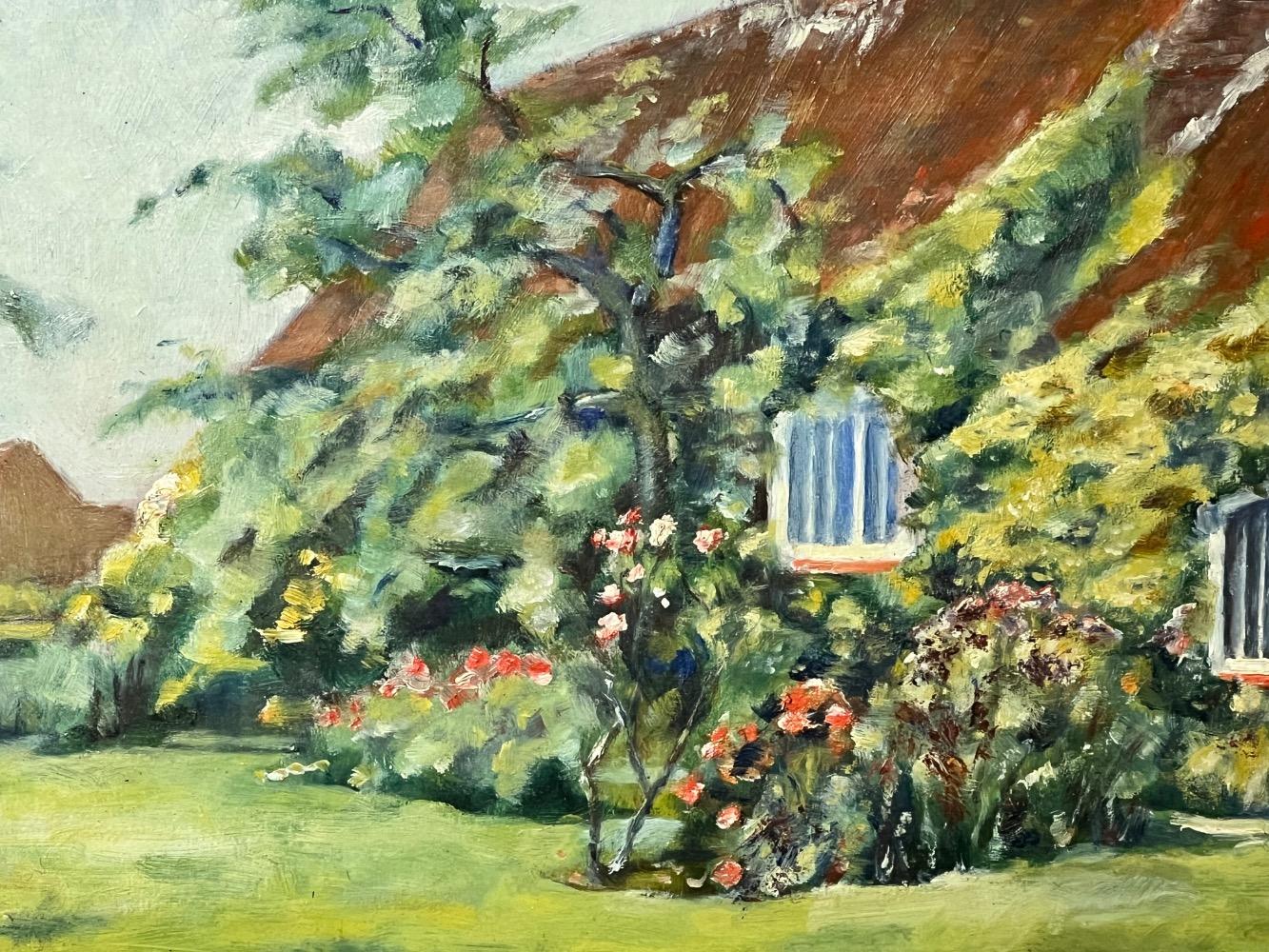 Garden in the summertime ( oil on panel)