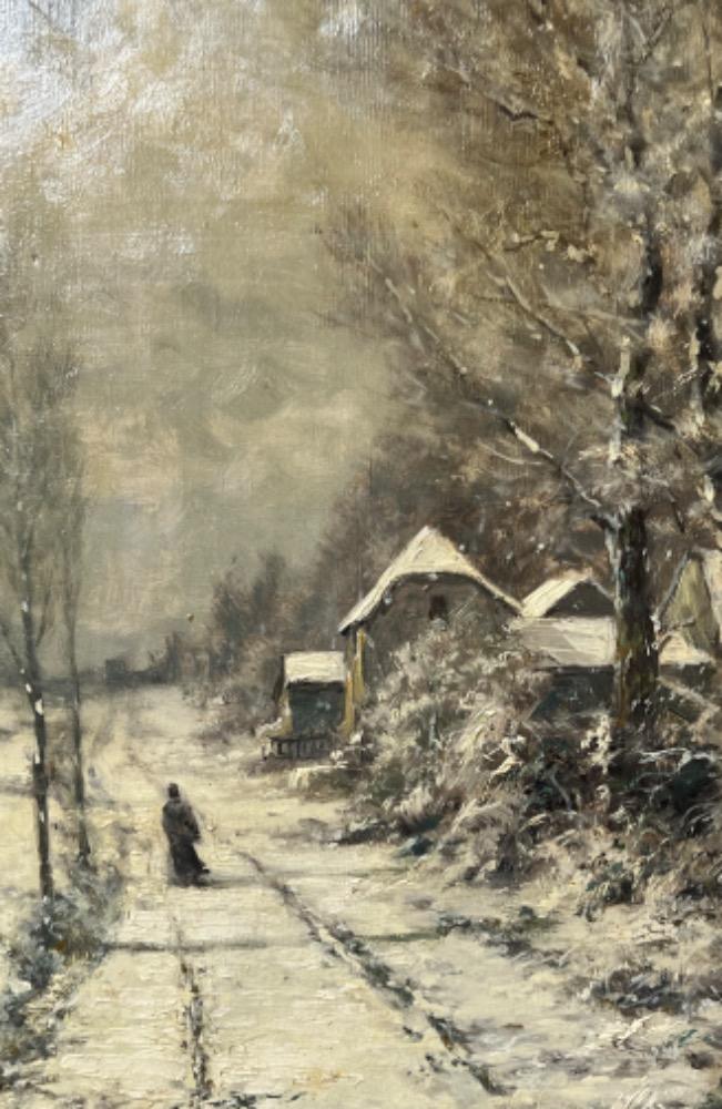 Coming home in the wintertime ( oil on canvas )