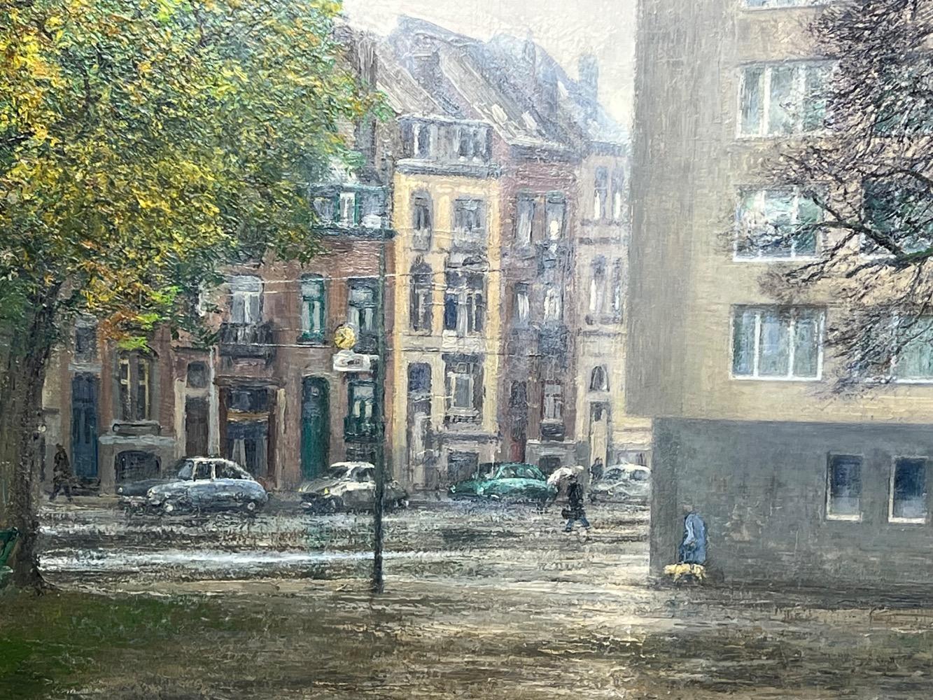 The daily life in the city ( oil on canvas )