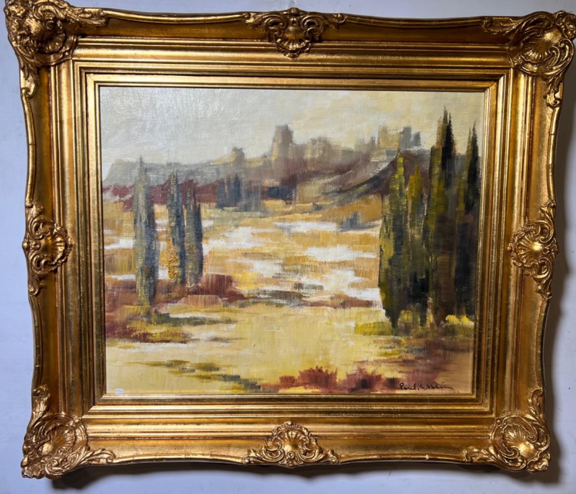 Landscape in the south of France ( oil on canvas )