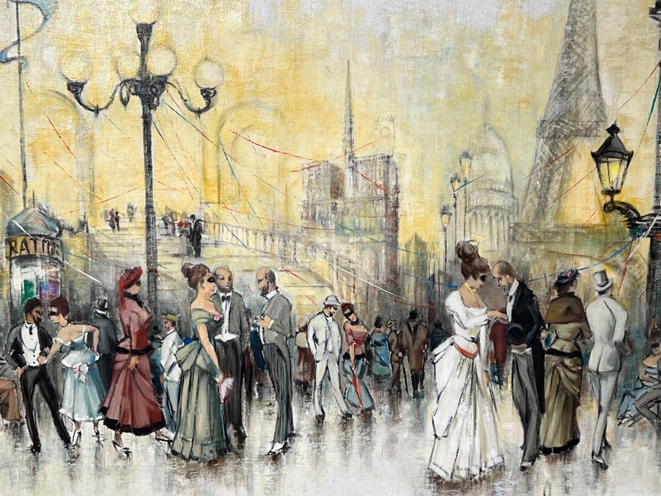 Mardi Gras in Paris ( oil on canvas )