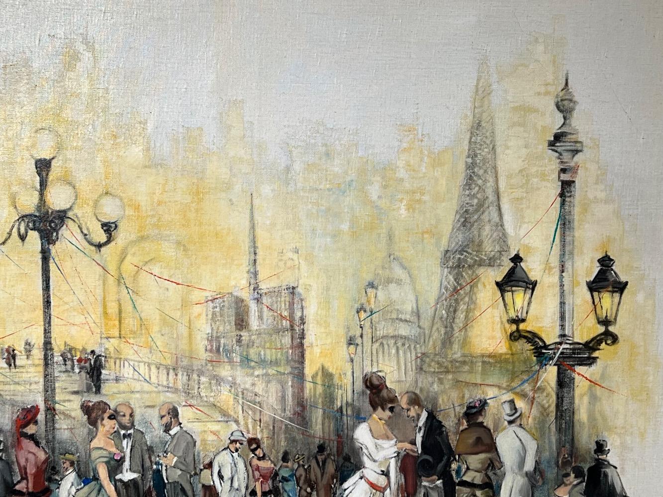 Mardi Gras in Paris ( oil on canvas )