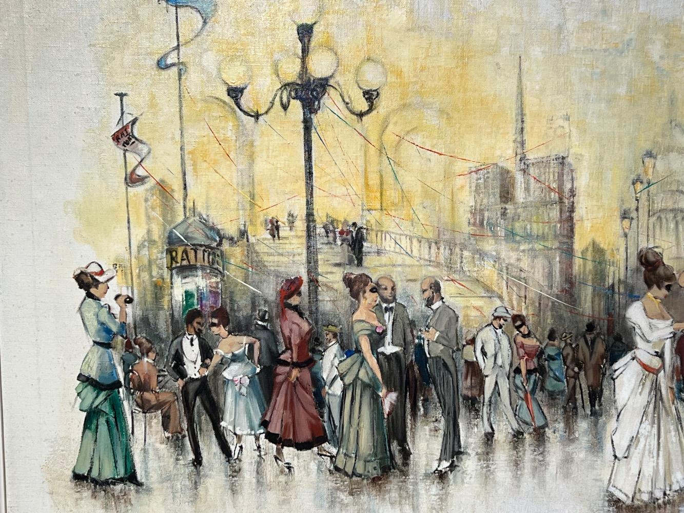 Mardi Gras in Paris ( oil on canvas )