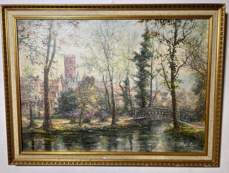 Panoramic view of Bruges ( oil on canvas )