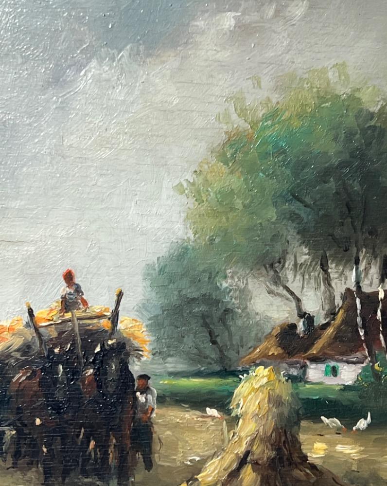 Harvest time ( oil on panel )