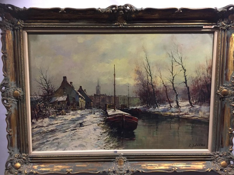 Harbour in the snow