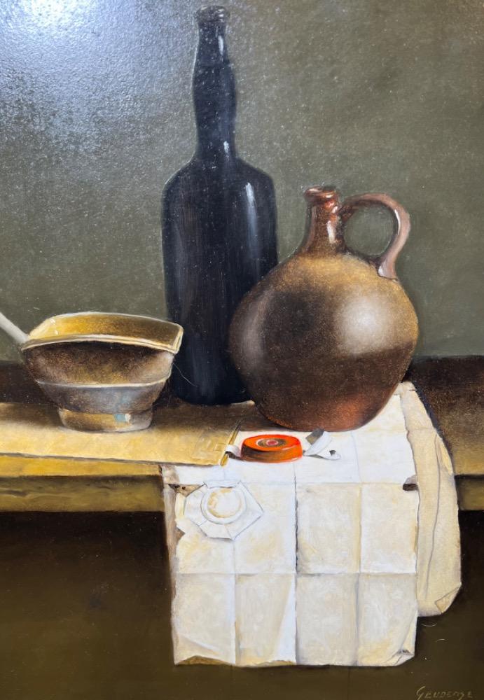 Stillife in the kitchen ( oil on board )