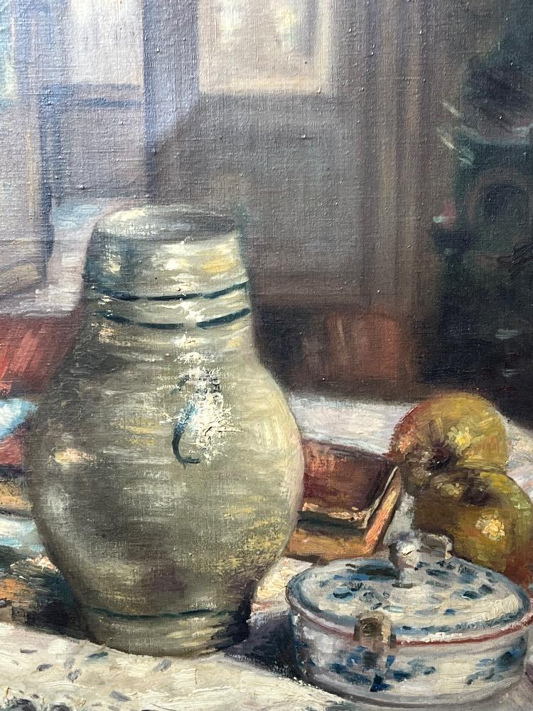 Stillife with apples ( oil on canvas )