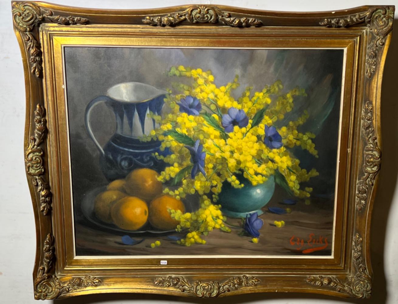 Stillife with flowers ( oil on canvas )