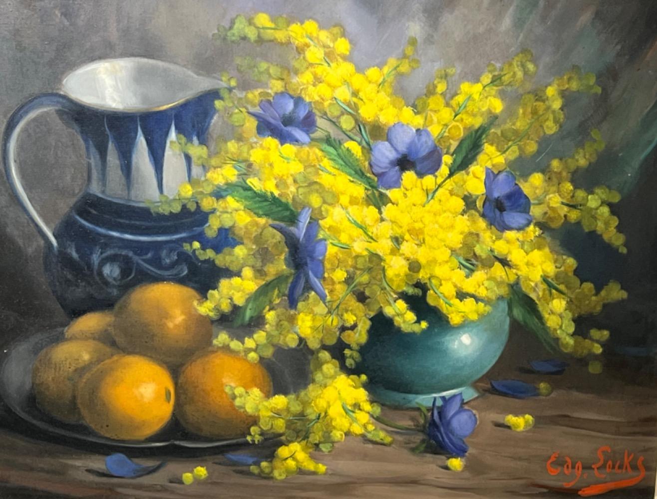 Stillife with flowers ( oil on canvas )