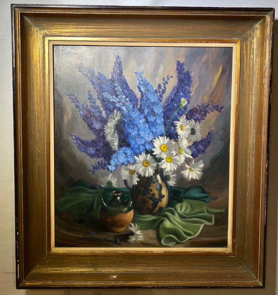 Stillife with flowers ( oil on canvas )