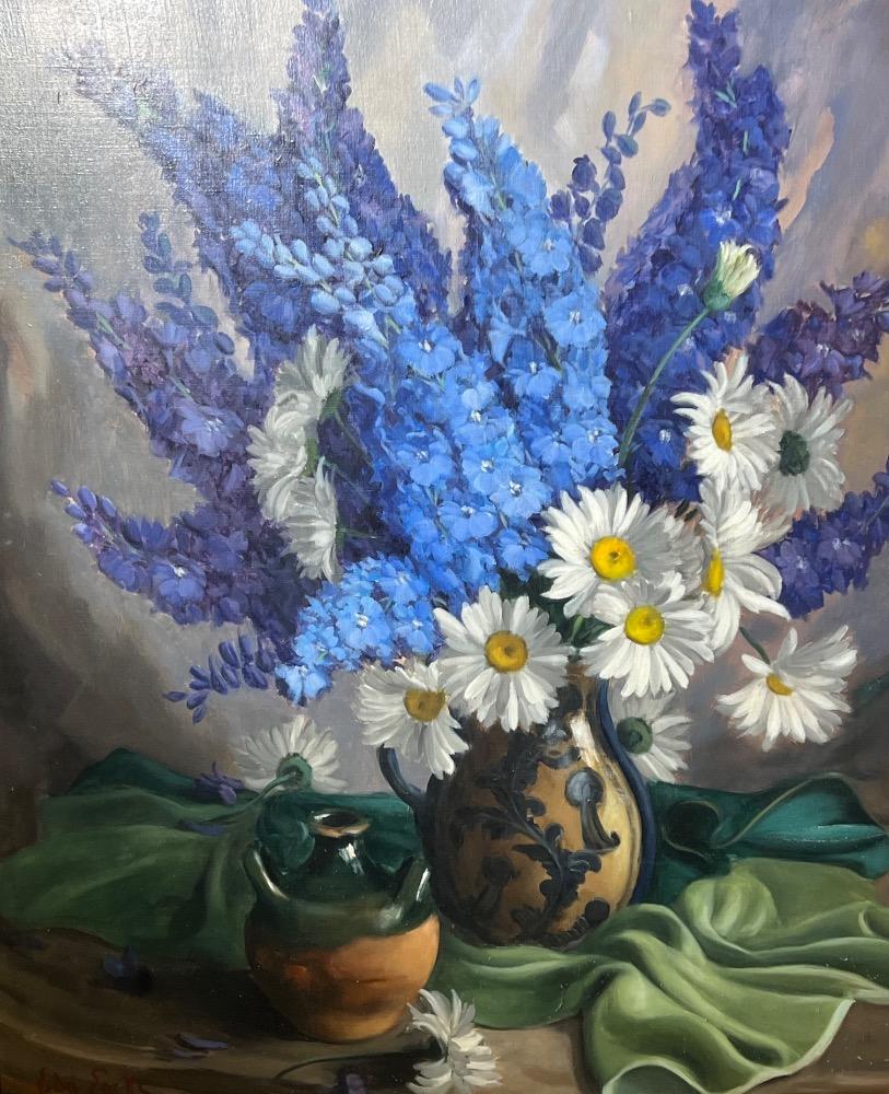 Stillife with flowers ( oil on canvas )