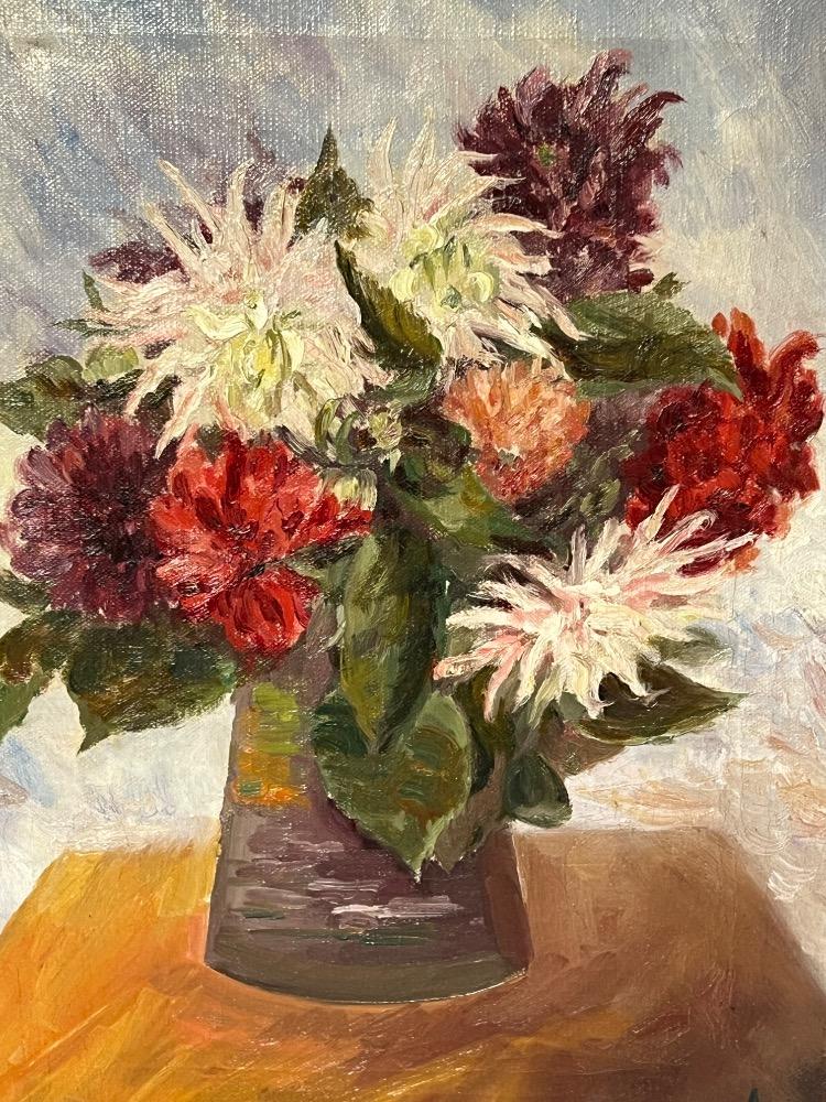 Stillife with flowers ( oil on canvas )