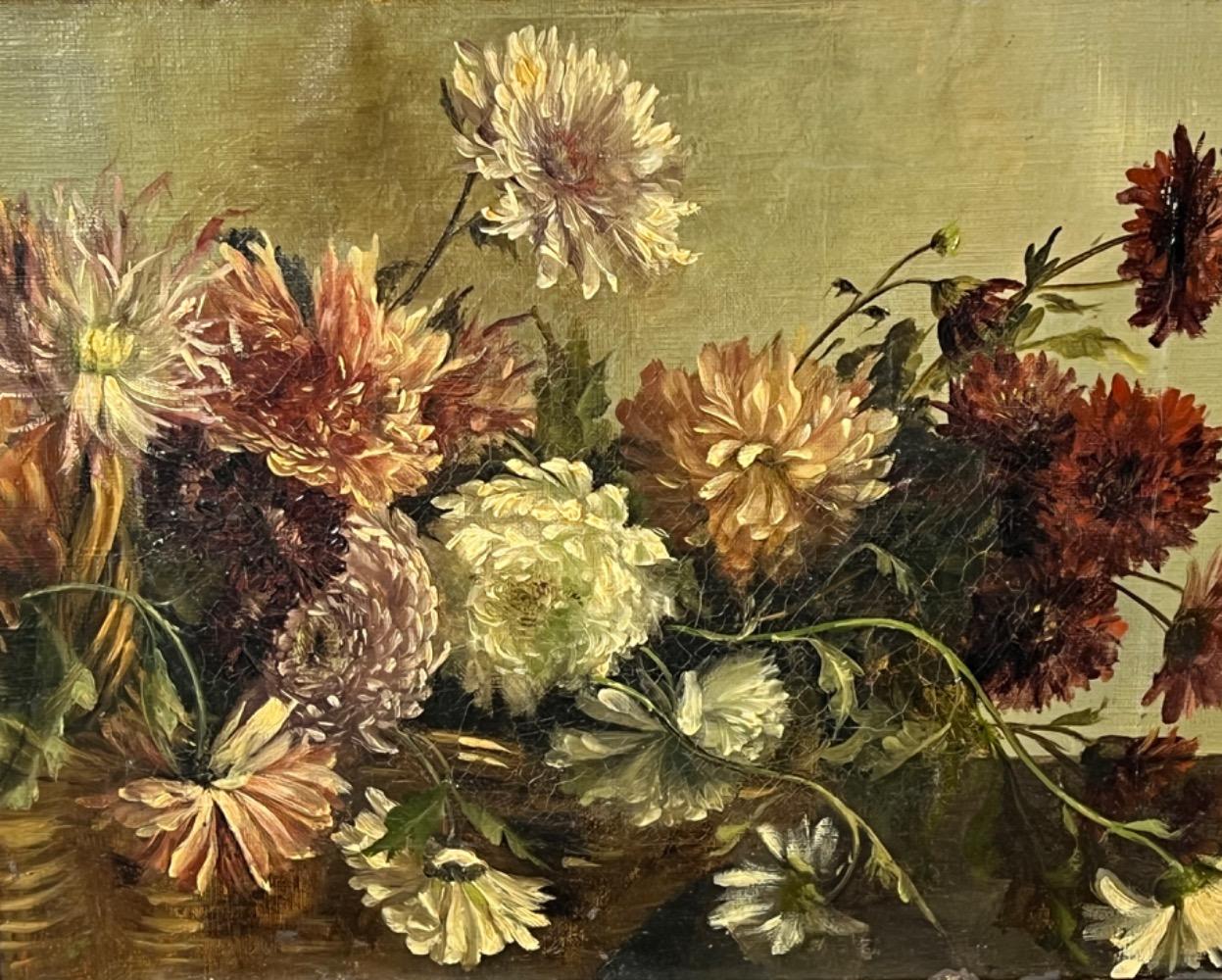 Stillife with flowers ( oil on canvas )