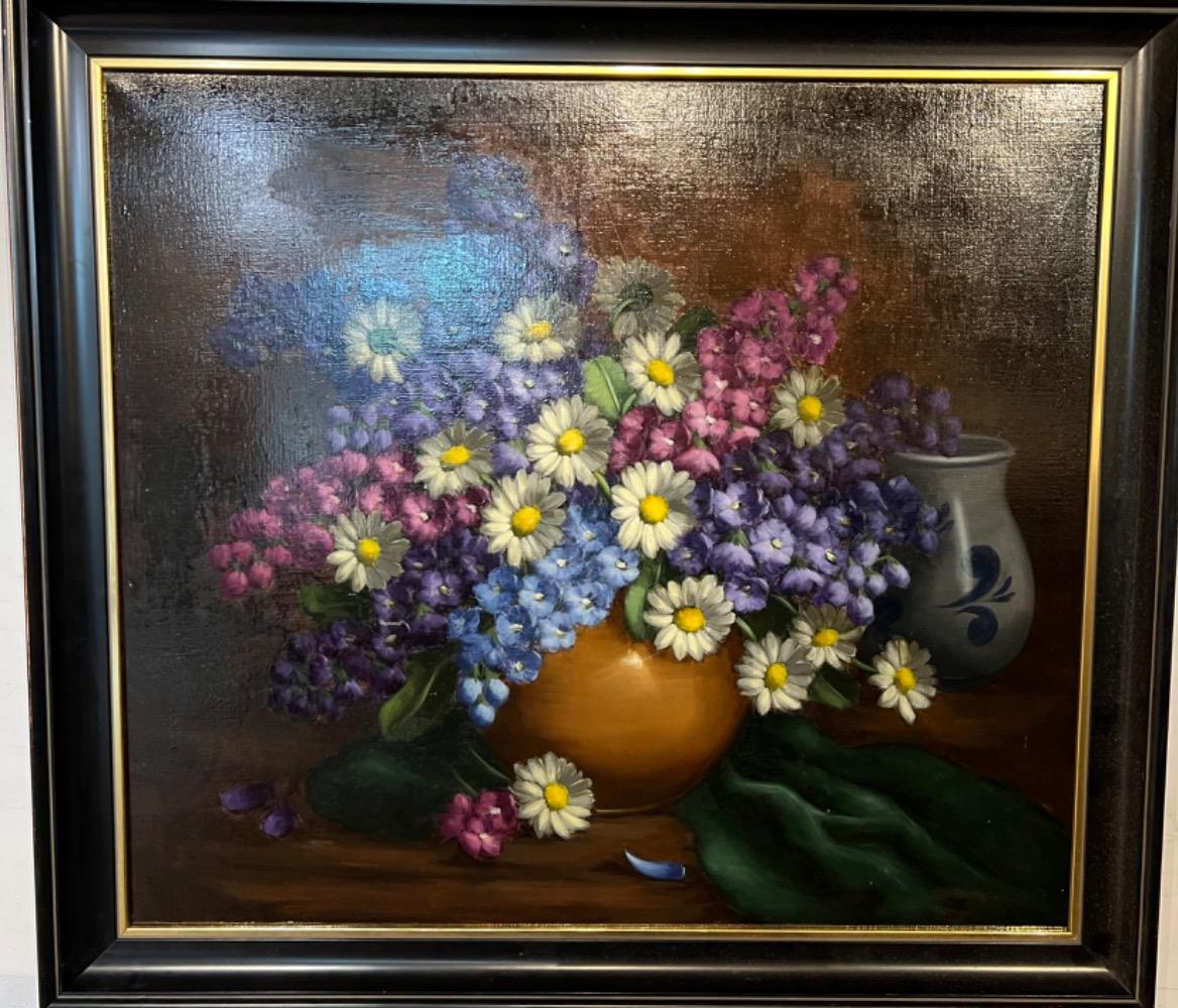 Stillife with flowers ( oil on canvas )