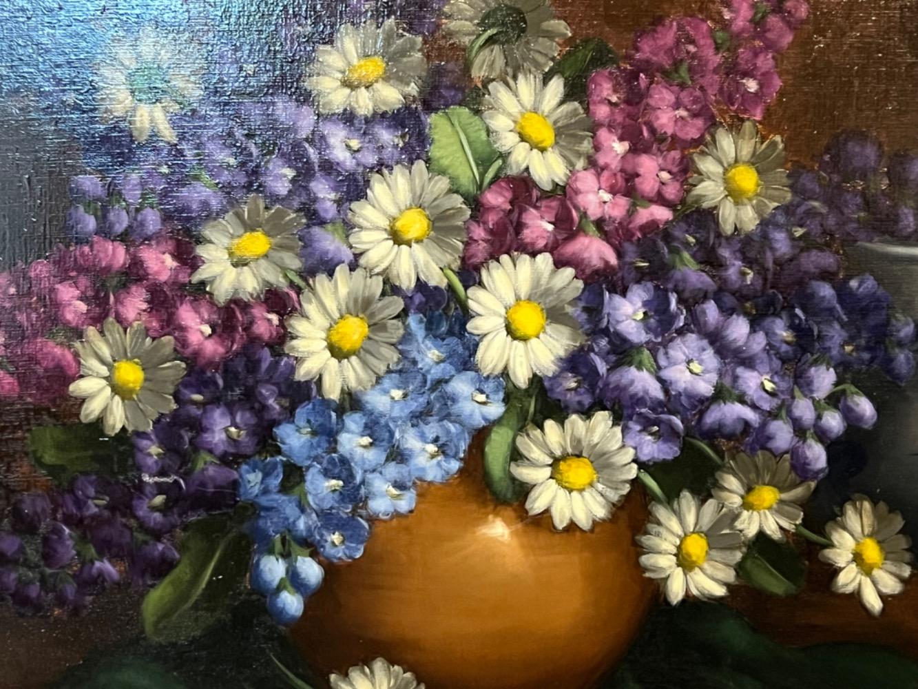 Stillife with flowers ( oil on canvas )