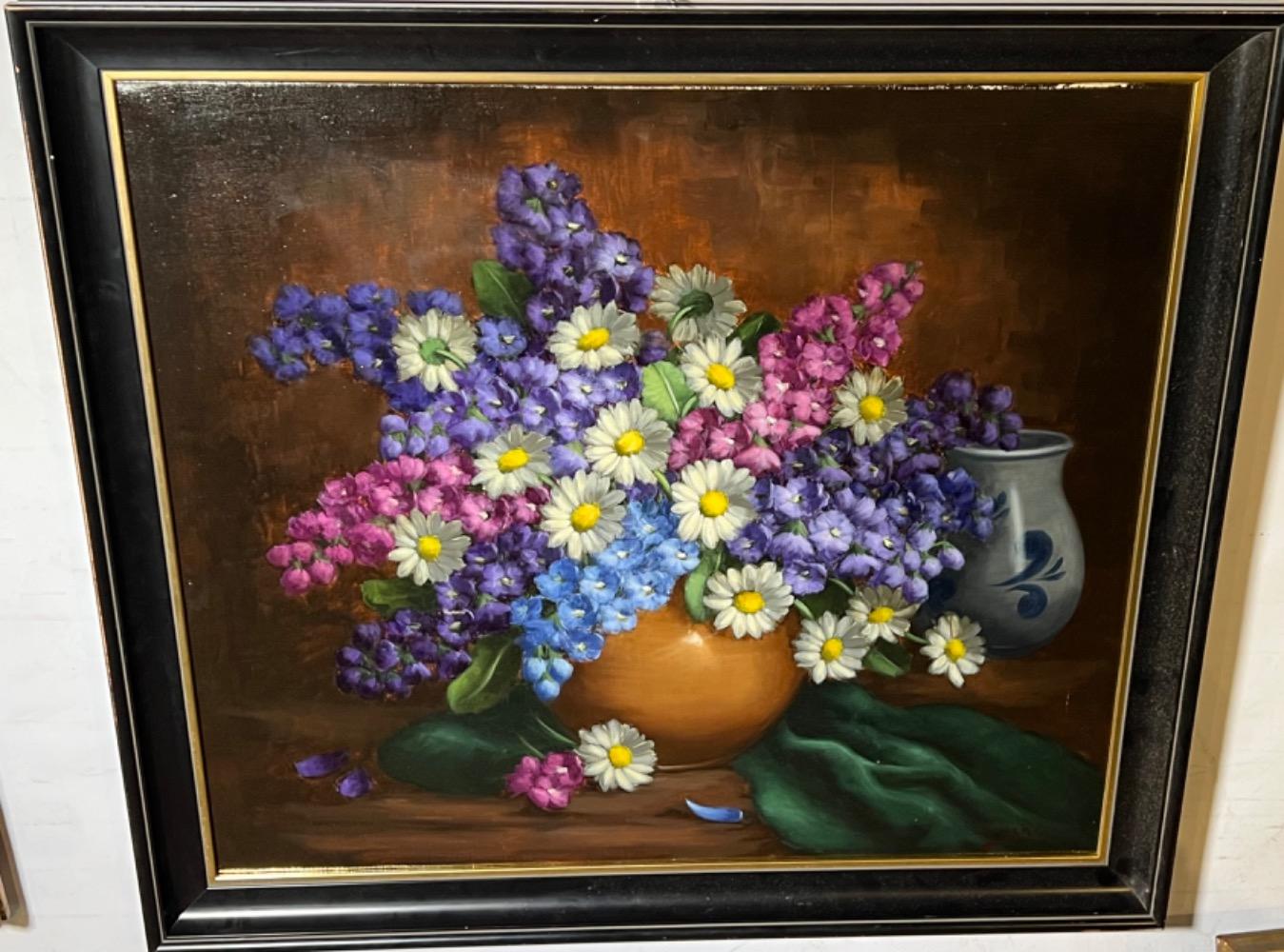 Stillife with flowers ( oil on canvas )