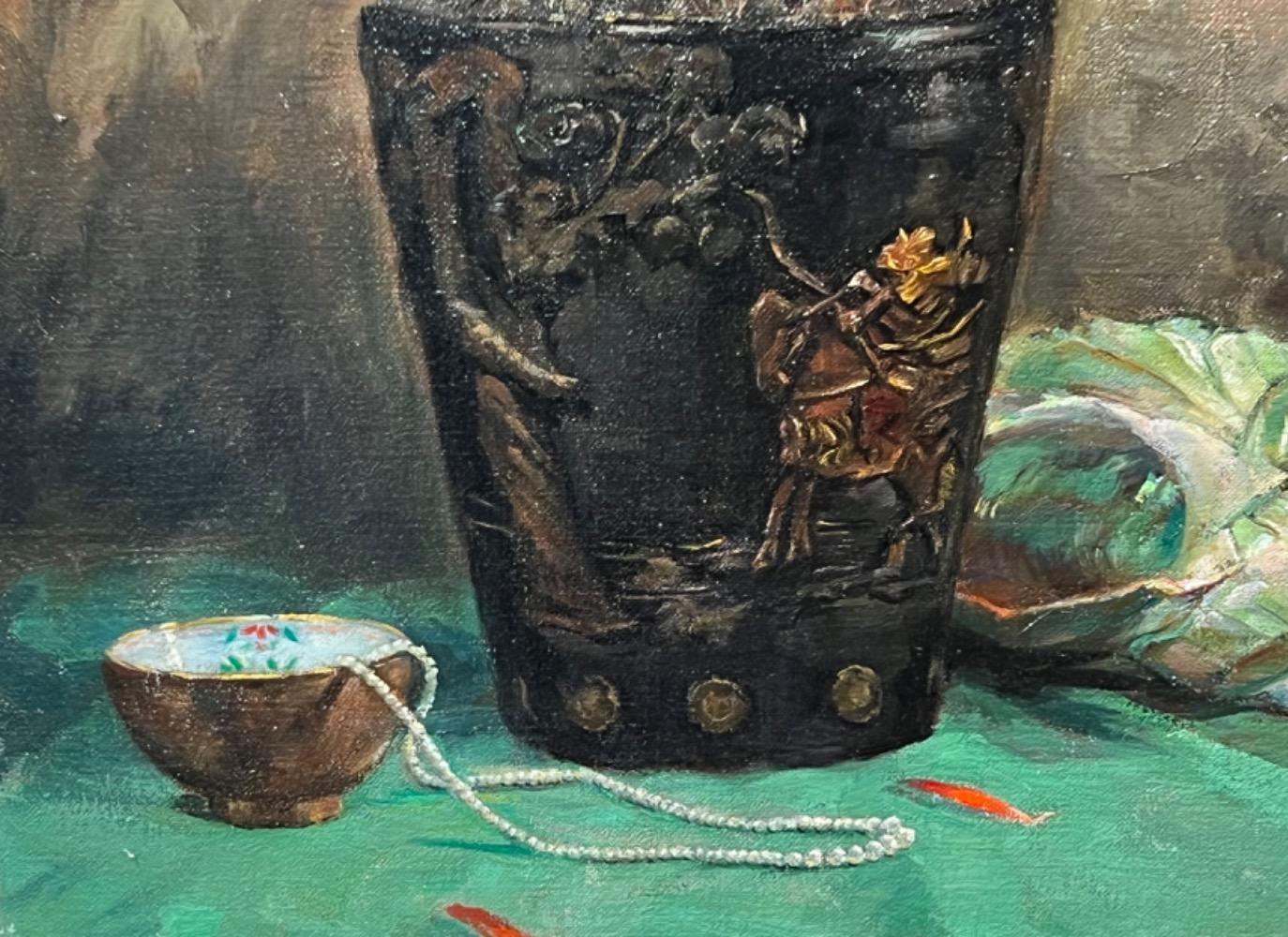 Stillife with flowers ( oil on canvas )